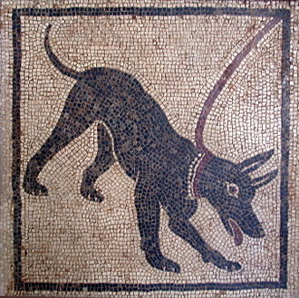 Mosaico de un perro